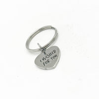 I Wished For You Charm Key Chain, Love Gift, Gift For Her, Gift For Him, Boyfriend, Girlfriend, Husband, Wife, Son, Daughter, Friend Gift