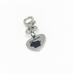My Home State Clip ON Charm, Planner Gift, My Heart Is In My Home State, Remembering Home, Home State Pride, My Heart Is In, Moving Away