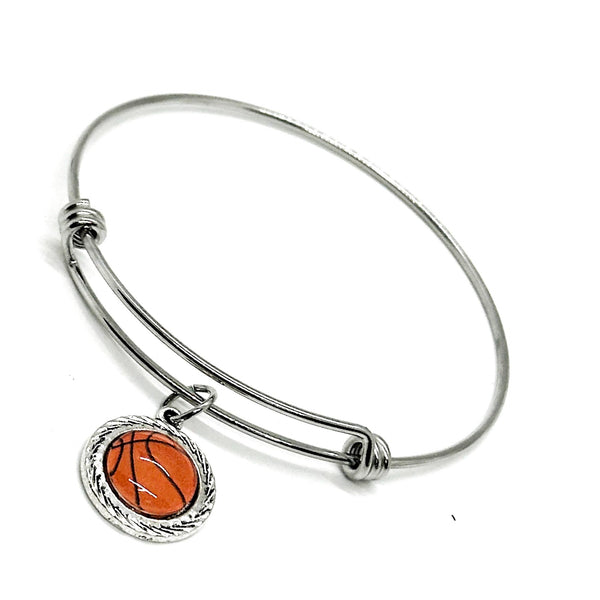 Basketball Charm Bracelet, Basketball Player, Basketball Mom Gift, Basketball Gift For Her, Wife Gift, Team Mom, Coach’s Wife, Jewelry Gifts