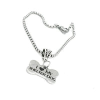 I Love My Shelter Dog Charm Bracelet, Wife Gift, Daughter, Friend Gift, Dog Lover, Dog Owner, New Dog Gift, Dog Adoption, Puppy Rescue