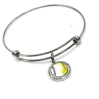 Split Baseball and Softball Charm Bracelet, Mom Gift, Mothers Day, Team Mom, Gift For Her, Wife Gift, Team Mom, Coach’s Wife, Jewelry Gifts