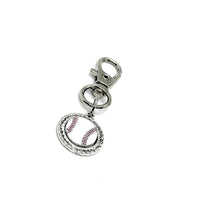 Baseball Cabochon Clip On Charm,Baseball Mom, Baseball Bag Charm, Love My Baseball Player, Wife Gift, Coach's Wife, Key Chain Charm