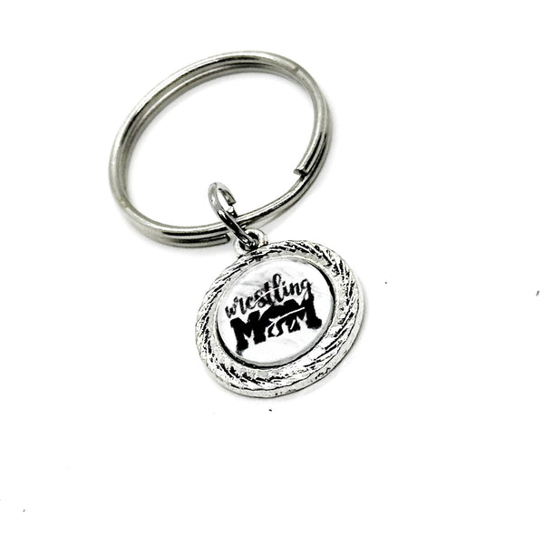 Wrestling Mom Charm Key Chain, Team Mom Gifts, Senior Mom Gift, Wife Gift, Mom Gift, Gift For Her, Proud of my Wrestler, Wrestling Son