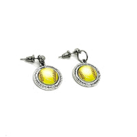 Softball Charm Earrings, Softball Mom Gifts, Wife, Softball Player My Favorite Player, Team Moms, Moms Group, Gift For Her, Coach Wife