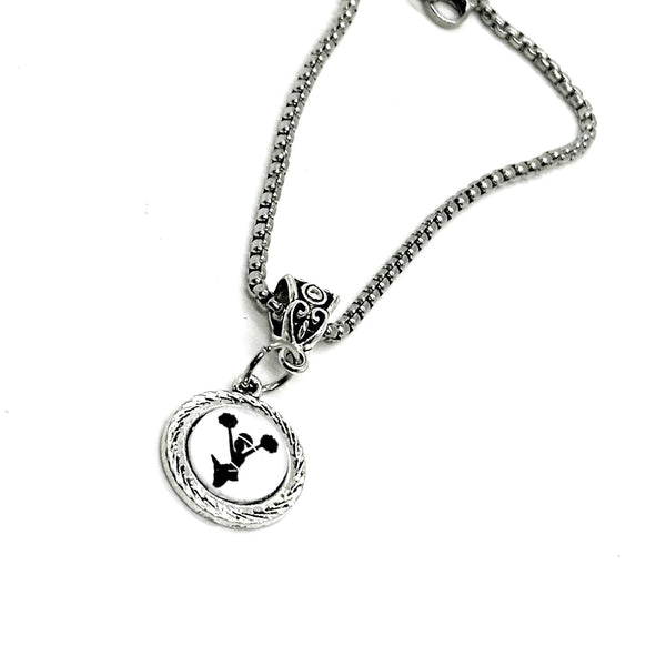 Cheerleader Cabochon Pendant Necklace, Mom Gift, Wife Gift For Her, Sports Mom, Daughter Gift, Cheer Squad, Cheer Mom, Friend, Senior Mom