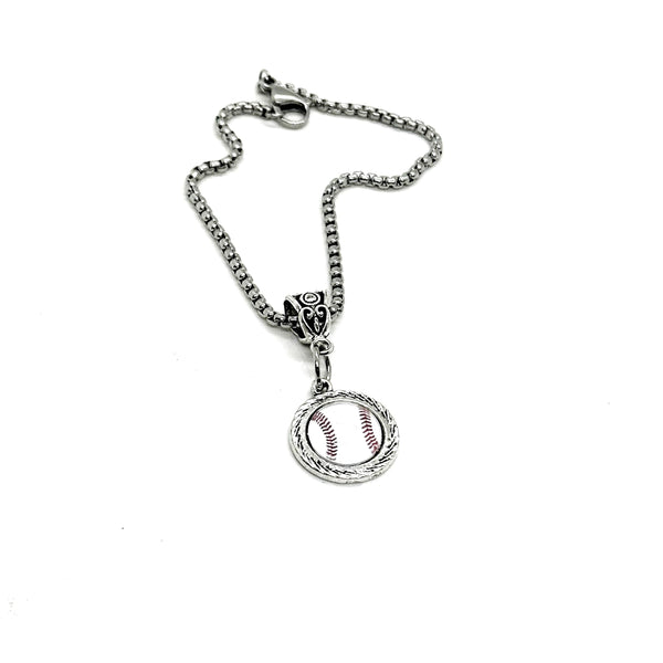 Baseball Cabochon Pendant Necklace, Mom Gift, Wife Gift, Gift For Her, Sports Mom, Baseball Girlfriend, Team Mom, Friend Gift, Senior Mom
