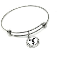 Cheerleader Charm Bracelet, Cheer Mom Gift, Cheer Coach, Pep Squad, Cheer Competition, Wife Gift, Team Mom, Coach’s Wife, Jewelry Gifts