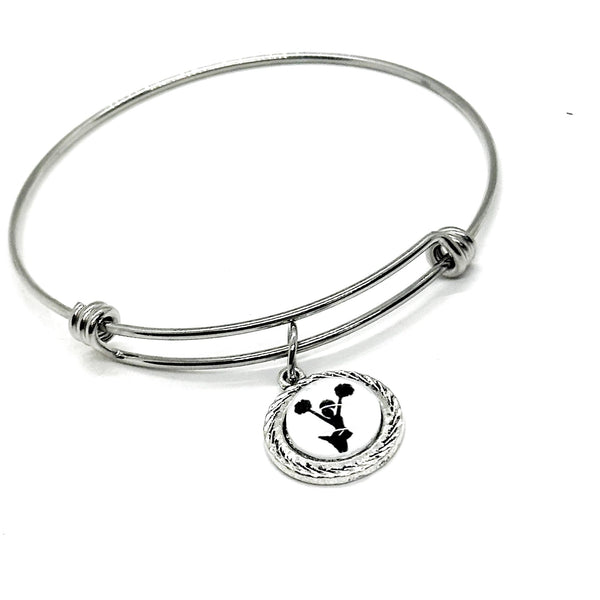 Cheerleader Charm Bracelet, Cheer Mom Gift, Cheer Coach, Pep Squad, Cheer Competition, Wife Gift, Team Mom, Coach’s Wife, Jewelry Gifts