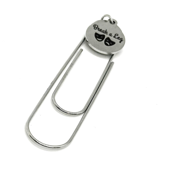 Break A Leg Charm Bookmark, Dancer Gift, Actor Gift, Actress, Gift for Her, Gift For Him, Theater Major, Music Major, Well Wishes, Good Luck