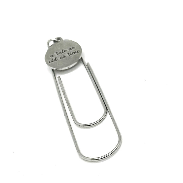 A Tale As Old As Time Charm Bookmark, Writer Gift, Paperclip Bookmark, Reader Gift, Book Lover, Novel Lover, Gift For Her, Gift For Him