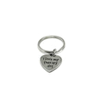 I Love My Therapy Dog Heart Charm Key Chain, Dog Owner, Dog Lover, Wife Gift, Daughter, Friend Gift, Dog Caregiver, Pet Lover Gift
