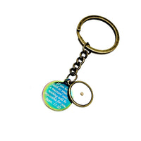Antique Bronze Mustard Seed Scripture Key Chain, Mustard Seed Faith Gift, Oval Mustard Seed Charm, Believer Faith Gift, Matthew 17 20