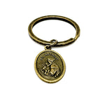 Antique Bronze Saint Anthony Key c\Chain, Patron Saint Of Lost Things, Doctor Of The Church, Catholic Saints, Faith Gifts, Saint Key Chain
