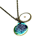 Antique Brass Mustard Seed Scripture Pendant Necklace, Faith Gifts, Matthew 17 20, Mustard Seed Christian Jewelry, Believer Gifts, Christian
