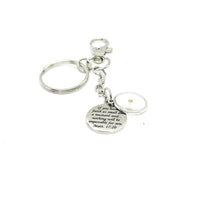 Mustard Seed Scripture Charm Key Chain, Matthew 17 20, Mustard Seed Faith, Christian Gift, Believer, Graduation Gift, Mountain Moving