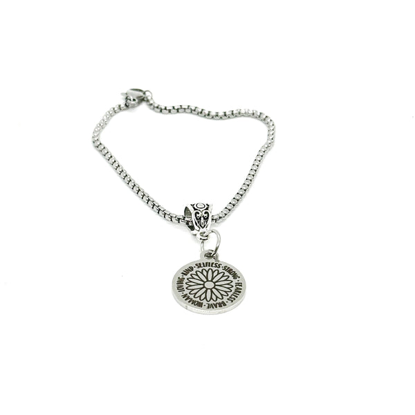 Wonderful Woman Charm Bracelet, Celebrating Her, Selfless, Strong, Loving Kind, Fearless, Motivating, Gift For Her, Daughter, Wife, Friend