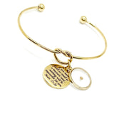 Mustard Seed Goldtone Cuff Bracelet, Mustard Seed Knot Bracelet, Faith Gift, Christian Jewelry, Matthew 17 20, Believer, Christian Gifts