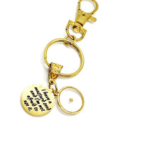Goldtone I Have A Mustard Seed Quote Charm Key Chain, Mountain Moving Faity Matthew 17 20, Christian Gifts, Baptism, Sunday School Gifts