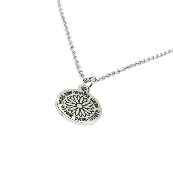 Wonderful Woman Pendant Necklace, Celebrating Her, Selfless, Strong, Loving Kind, Fearless, Motivating, Gift For Her, Daughter, Wife, Friend