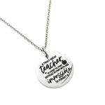 Truly Great Teacher Pendant Necklace, Gift For Her, Graduation Gift, End Of School, Back To School, Favorite Teacher, Kindergarten, Wife