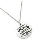 Truly Great Teacher Pendant Necklace, Gift For Her, Graduation Gift, End Of School, Back To School, Favorite Teacher, Kindergarten, Wife
