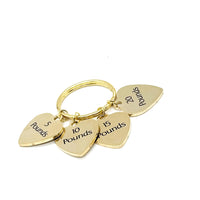 Goldtone Weight Loss Tracker Keychain, Weight Loss Celebration Key Chain, Weight Loss Goals, Celebration Gifts, Gift For Her, Pounds Lost