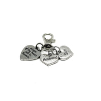 Pieces Of My Heart Are In Heaven Clip On Charm, Loss Of Loved Ones Gift, Sympathy Gift, Remembering You, Remembering Him, Remembering Her