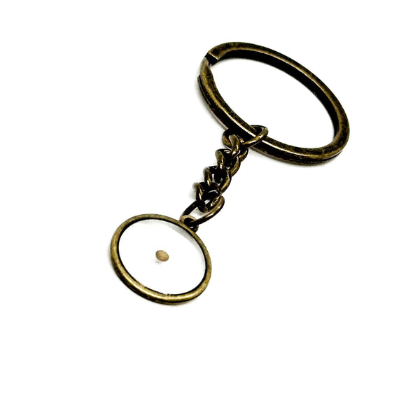 Antique Bronze Mustard Seed Key Chain, Mustard Seed Faith Gift, Oval Mustard Seed Charm, Believer Faith Gift, Matthew 17 20 Key Chain,