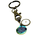 Antique Bronze Mustard Seed Scripture Charm Key Chain, Mustard Seed Gift, Believer, Mustard Seed Faith Gifts, Scripture Gifts, Christian