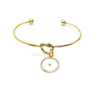 Goldtone Mustard Seed Knot Bracelet, Believer Gift, Mustard Seed Jewelry Gift, Christian Jewelry, Matthew 17 20, Mustard Seed Faith Jewelry