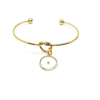 Goldtone Mustard Seed Knot Bracelet, Believer Gift, Mustard Seed Jewelry Gift, Christian Jewelry, Matthew 17 20, Mustard Seed Faith Jewelry