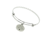 April Showers Bring May Flowers Charm Bangle Bracelet, Difficulties, Difficult Times, Gift For Her, Friend Gift, Sympathy, Better Days