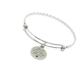 April Showers Bring May Flowers Charm Bangle Bracelet, Difficulties, Difficult Times, Gift For Her, Friend Gift, Sympathy, Better Days