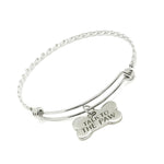 Talk To The Paw Charm Bangle Bracelet, Dog Owner Gift, Wife Gift, Dog Lover, Daughter Gift, Dog Adoption Gift, Mama To My Dog, Love My Dog