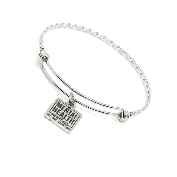 Mental Health Matters Charm Bangle Bracelet, Difficulties, Difficult Times, Gift For Her, Friend Gift, Sympathy, Better Days, Daughter, Wife