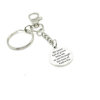 Saint Pio of Pietrelcina Charm Clip On Key Chain, Patron Saint of Civil Defense, Volunteers, Adolescents, Stress Relief, January Blues