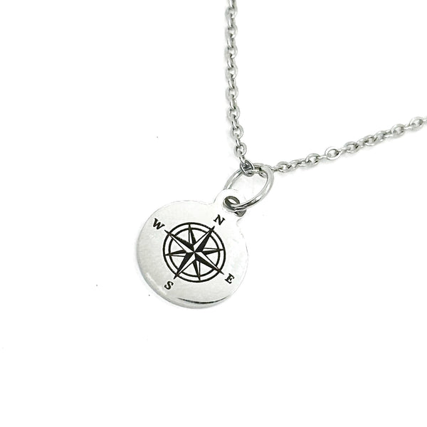 Compass Pendant Necklace, Traveler Gift, Going to College, Find Your Way Home, Trip Gifts, World Travels, Gift For Her, Daughter, Wife Gift
