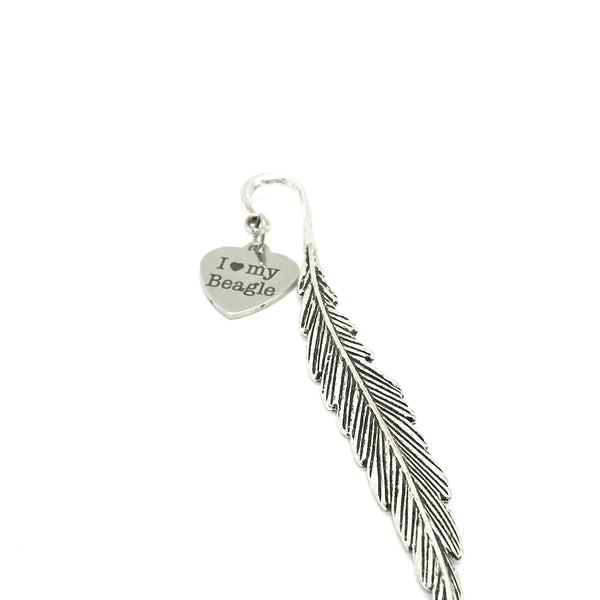 I Love My Beagle Charm Stem Bookmark, Dogs And Books, Dog Lover, Dog Owner, Beagle Adoption, New Beagle Puppy, Wife Gift, Friend Gift