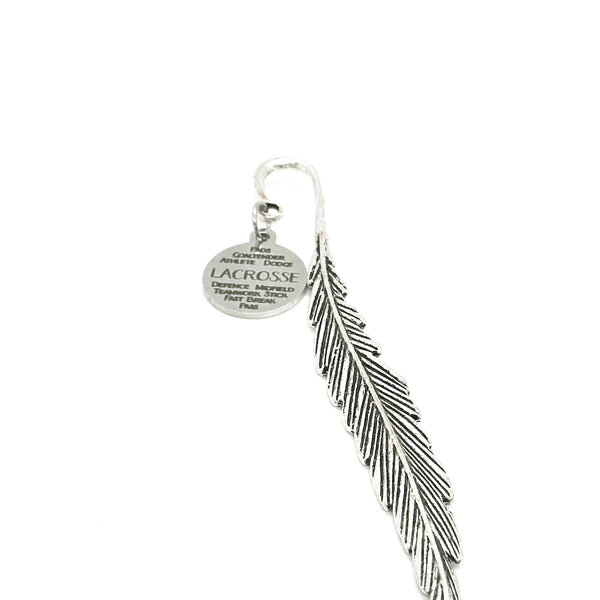 Lacrosse Words Charm Stem Bookmark, Hook Bookmark, Reader Gift, Book Lover, Student Athlete, Gift For Her, Gift For Him, Lacrosse Team