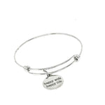 Happy Wife Happy Life Stainless Steel Bracelet Adjustable Bangle With 19mm Charm Funny Marriage Gift For Wife Or Husband Anniversary