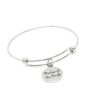 Mother Of The Bride Stainless Steel Charm Bracelet Wedding Gift For Mom Bride Keepsake Jewelry 19mm Round Heartfelt Sentimental