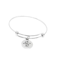 Friendship Symbol Charm Bracelet Stainless Steel 19mm Round Charm Meaningful Gift For Best Friend Adjustable Bangle Jewelry