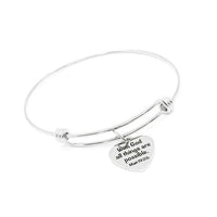 Stainless Steel Bible Verse Bracelet With God All Things Are Possible Matthew 19 26 Heart Charm Christian Jewelry Inspirational Gift