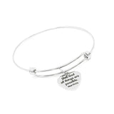 Stainless Steel Bible Verse Bracelet With God All Things Are Possible Matthew 19 26 Heart Charm Christian Jewelry Inspirational Gift