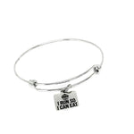 I Run So I Can Eat Stainless Steel Bracelet, Funny Runner Gift Adjustable Bangle for Foodies Joggers Fitness Lovers and Cupcake Fans