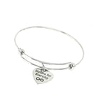 Sisters For Eternity Bracelet Stainless Steel Heart Charm Adjustable Bangle Infinity Symbol Gift For Sister Best Friend Forever Jewelry
