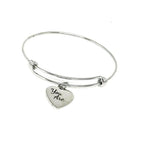 You Are Bracelet Stainless Steel Adjustable Bangle With 19mm Heart Charm Inspirational Jewelry Motivational Gift For Her From JKCE Designs