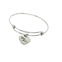 You Are Bracelet Stainless Steel Adjustable Bangle With 19mm Heart Charm Inspirational Jewelry Motivational Gift For Her From JKCE Designs