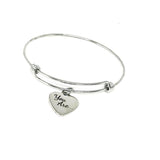 You Are Bracelet Stainless Steel Adjustable Bangle With 19mm Heart Charm Inspirational Jewelry Motivational Gift For Her From JKCE Designs