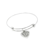 Godmother Charm Bracelet Stainless Steel Heart Thank You Gift For Godmother Baptism Jewelry Godmothers Are A Blessing Adjustable Bangle